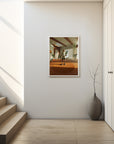 Wall-mounted abstract space-inspired art print by Mike Fogg in a stylish frame, enhancing room decor.