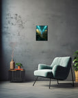 Wall-mounted abstract space-inspired art print by Mike Fogg in a stylish frame, enhancing room decor.